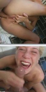  German blonde teen (bathroom fuck) - anal  (2009) SATRip