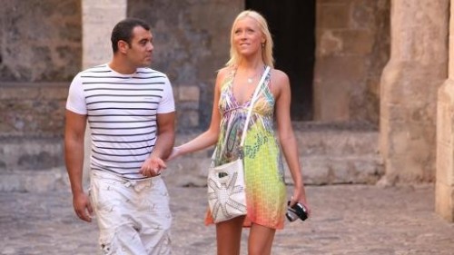 Возбужденная туристка на Ибице